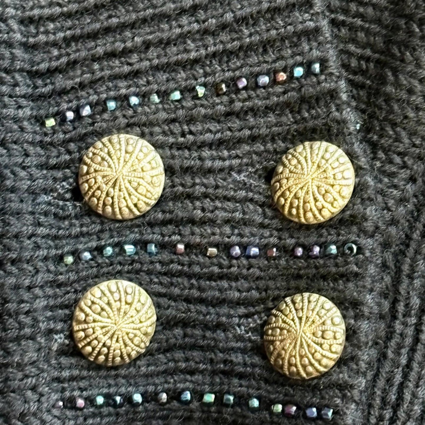 Close up Gold buttons