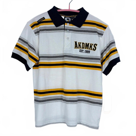 White Striped Polo Shirt