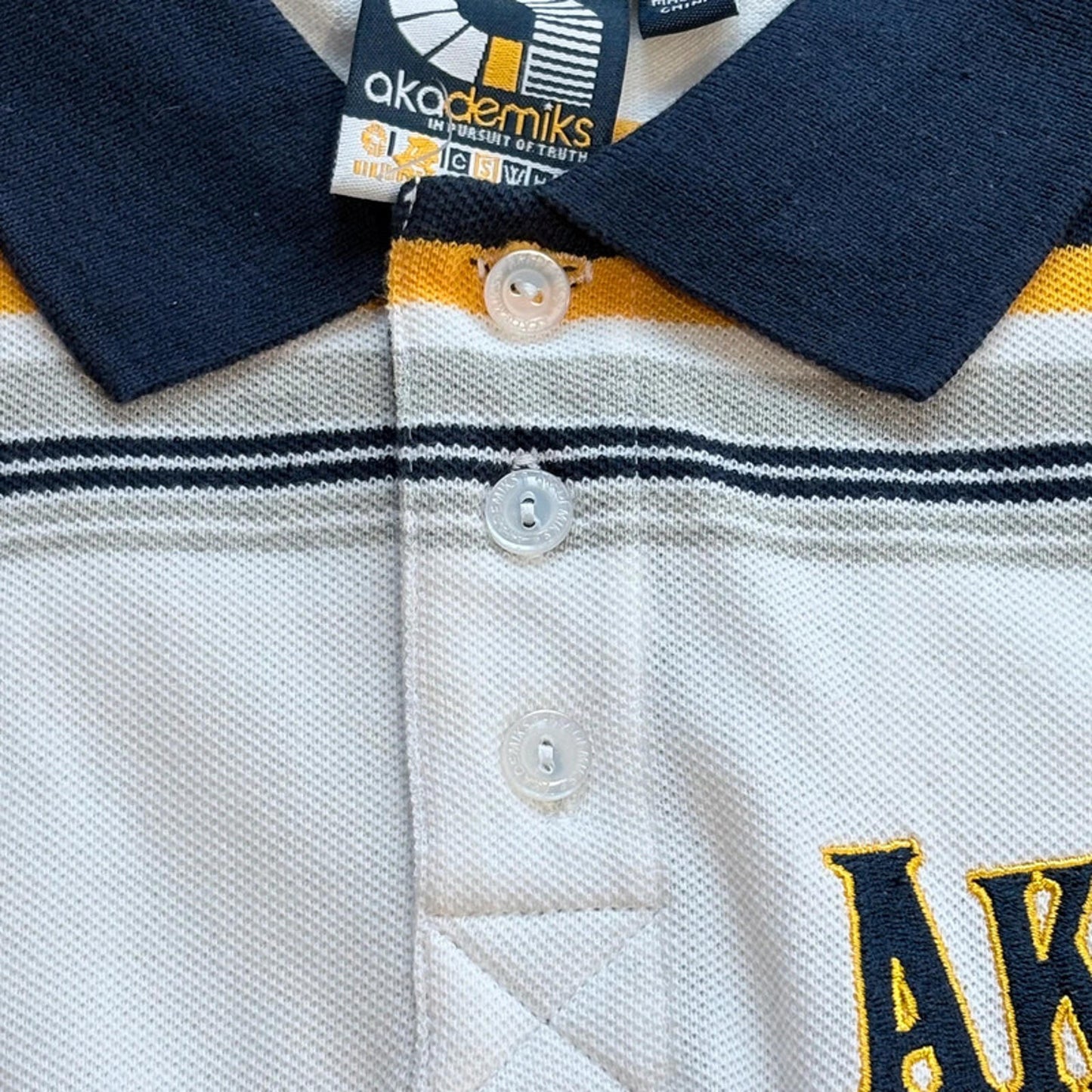 White Striped Polo Shirt