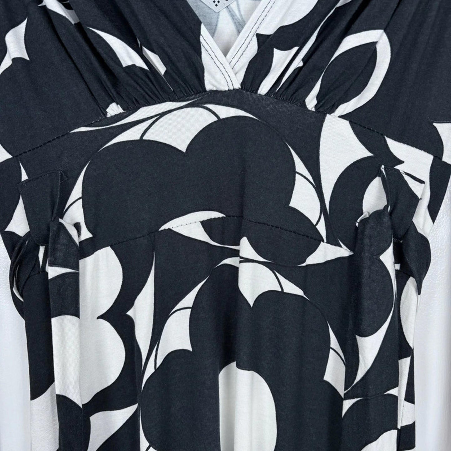 Close up of Black and white dress