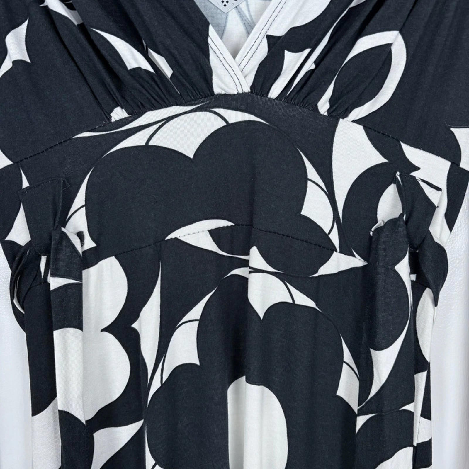 Close up of Black and white dress