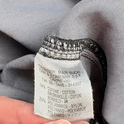 Close-up of a fabric tag 