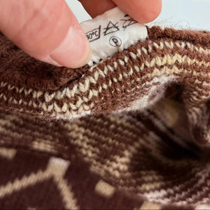 Close up of care label