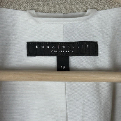 Label with 'Emma Willis Collection' on a white garment