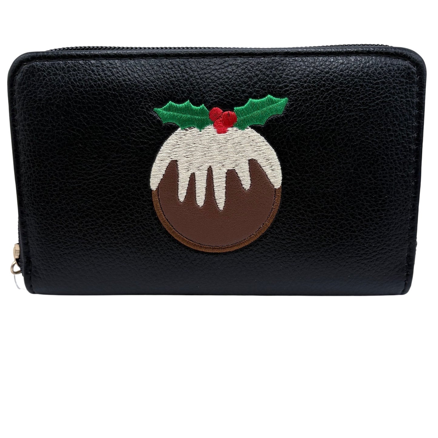 Black Purse with Christmas Pudding