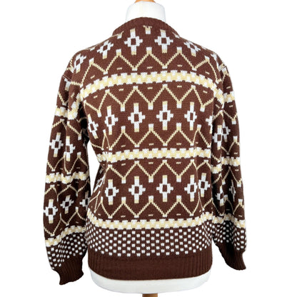 Chocolate Brown and Cream Jumper
