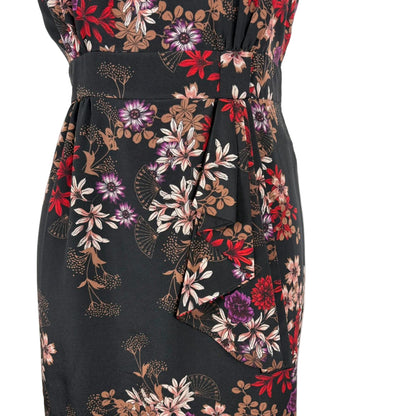 Floral dress with a black background