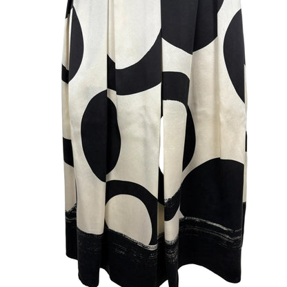 Black and white patterned dress on a white background