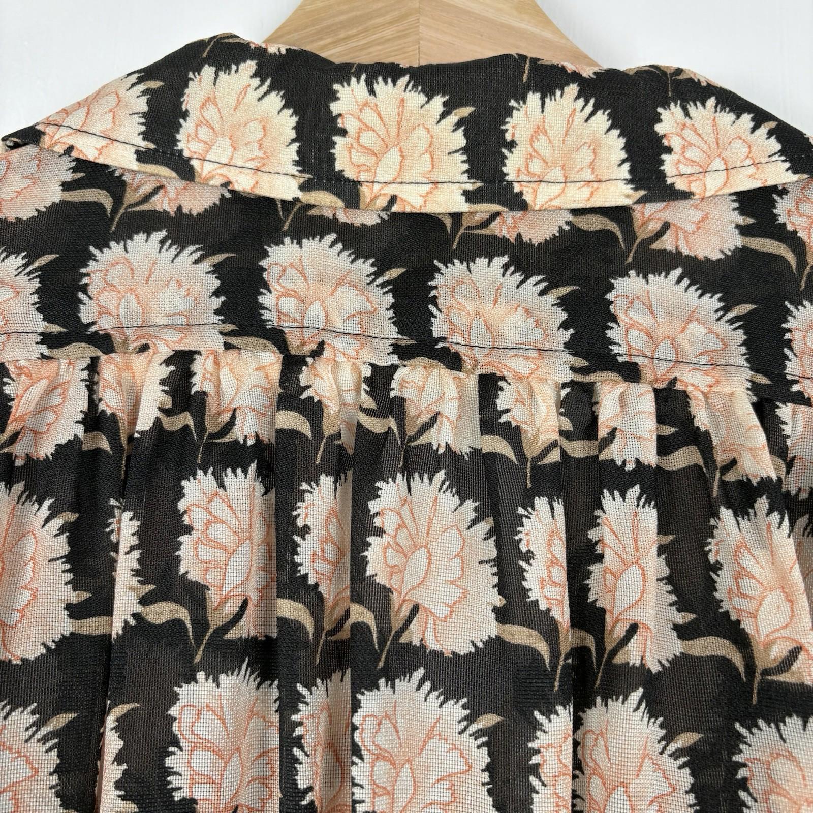 Floral patterned shirt with black background